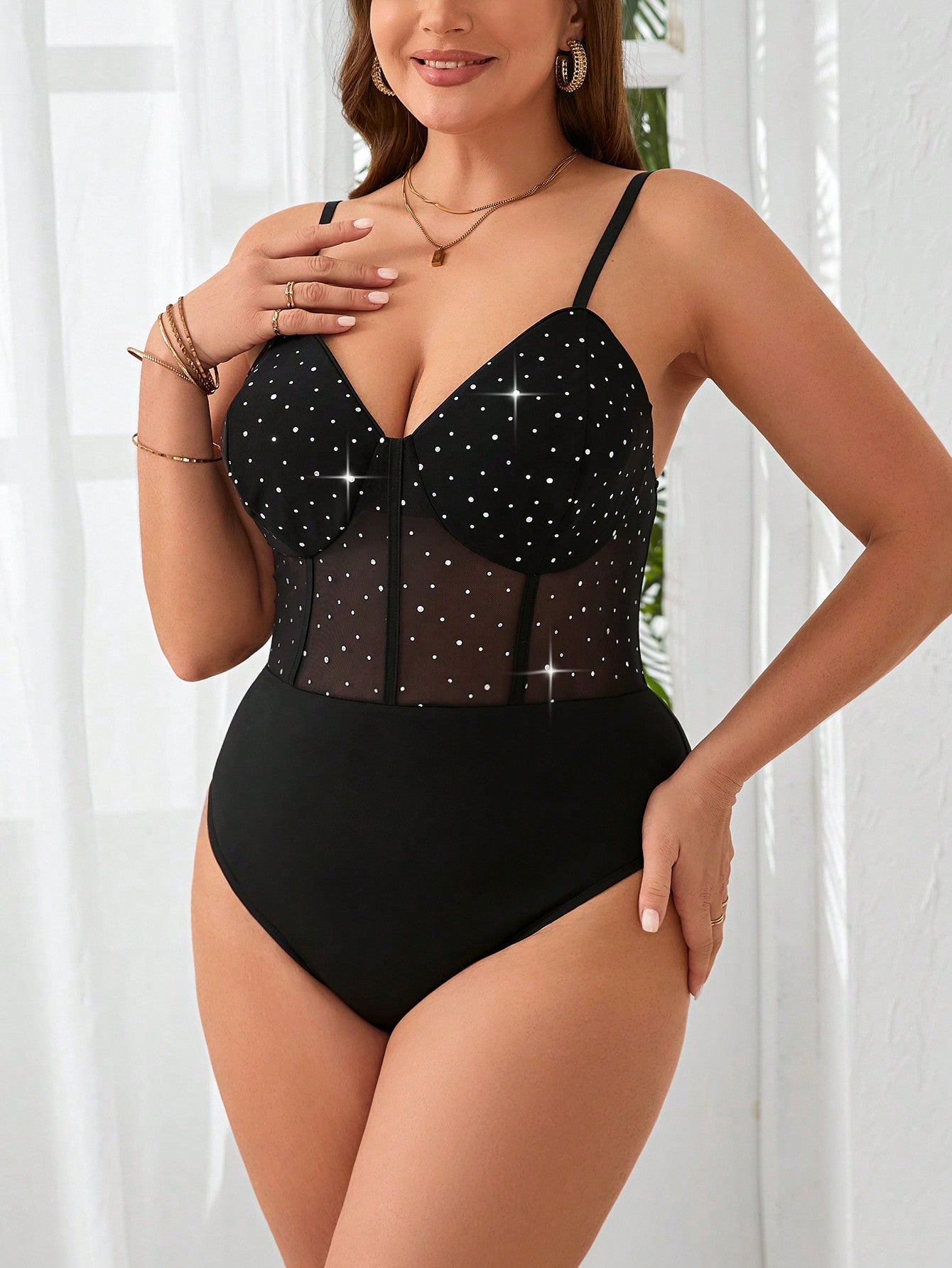 Body Pontos de Luz Plus Size