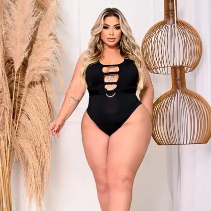 Body Plus Size Argola Decotado Com Bojo