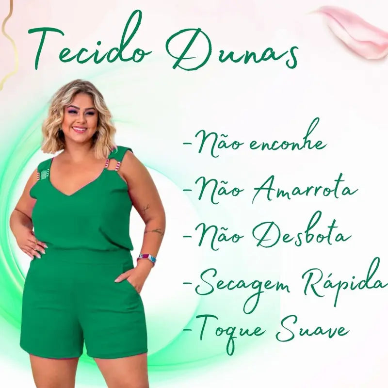 Conjunto Plus Size Regata e Short Meia Coxa