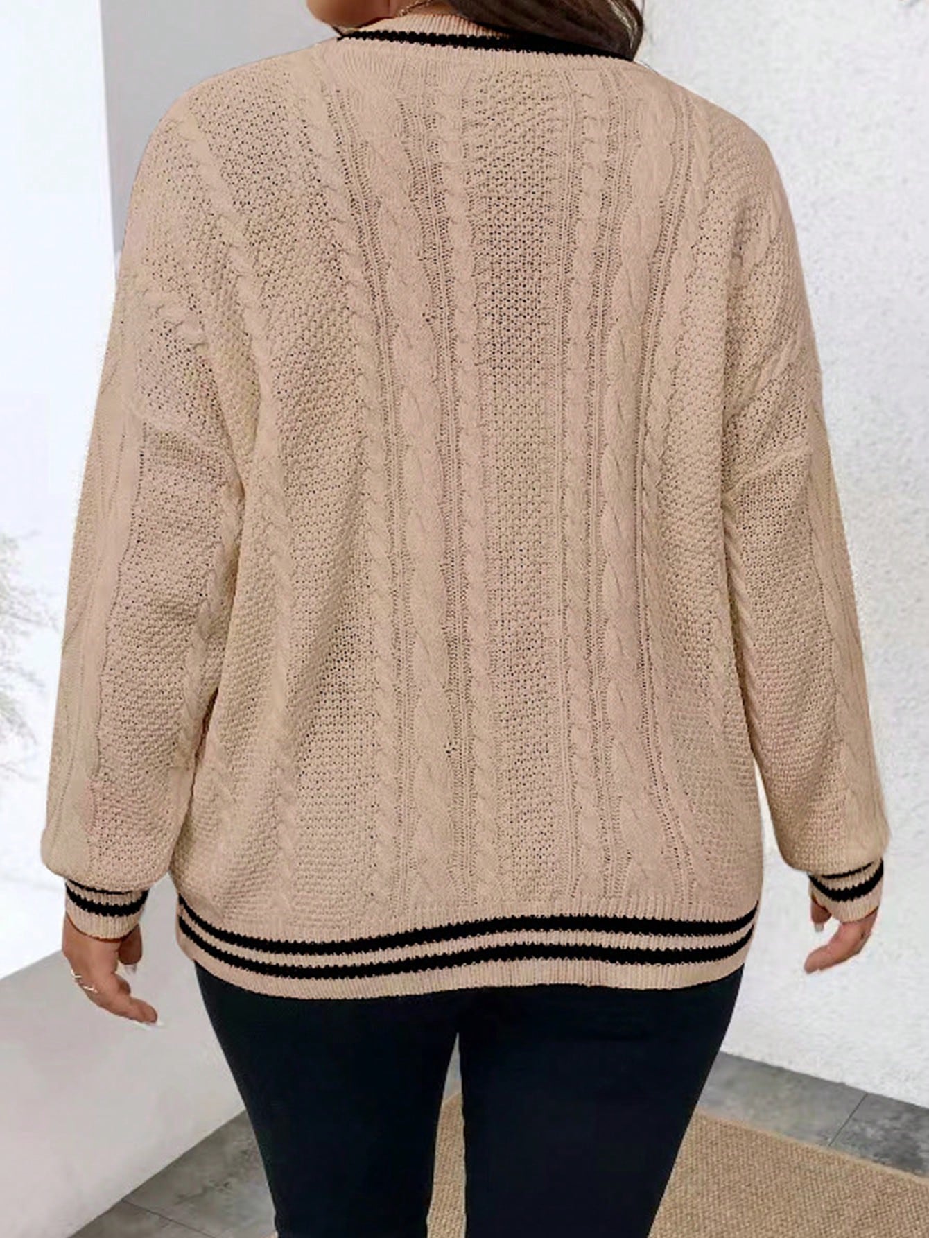 Cardigan Tricot com Textura Plus